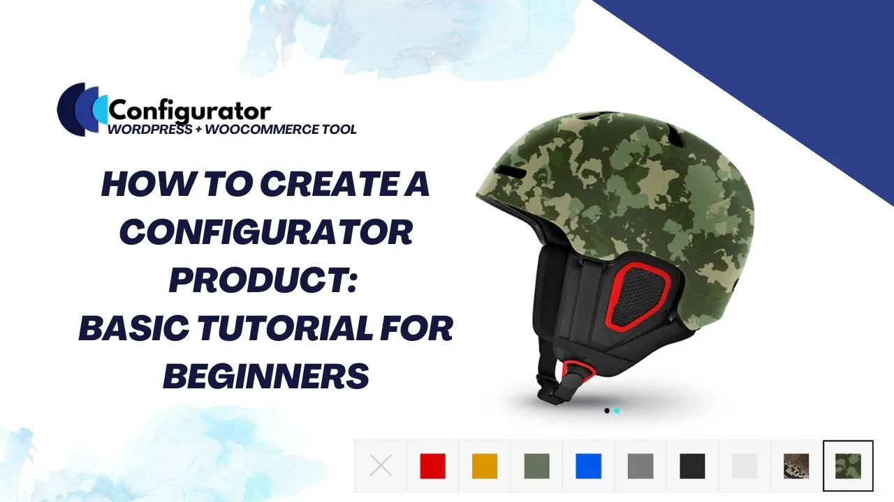 Basic Product Setup Guide for a Helmet Configurator